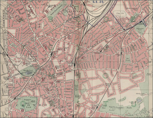 Map of Croydon, London