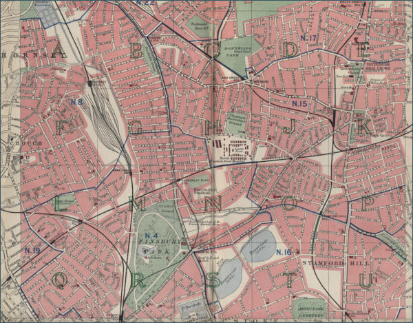 Map of Tottenham, London