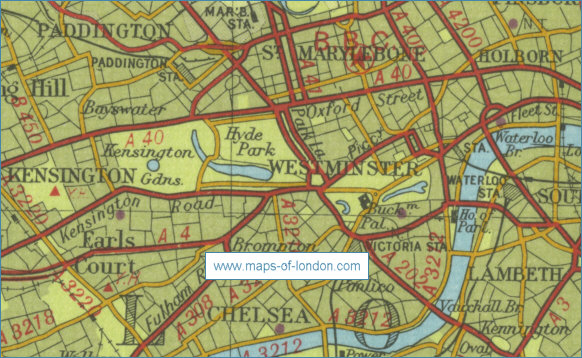 Old map of the City of Westminster