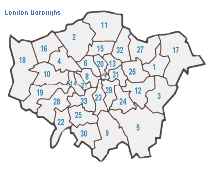 london map maps boroughs borough century number twentieth showing