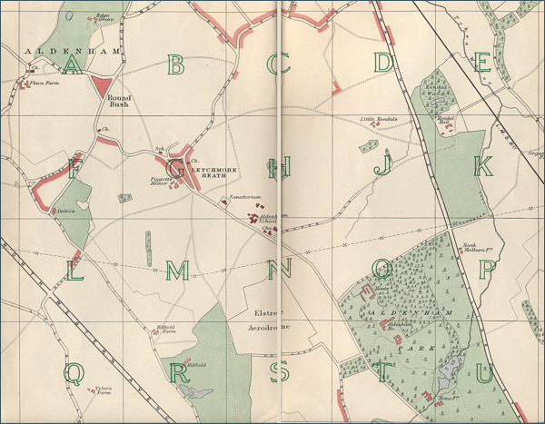 map of aldenham, London