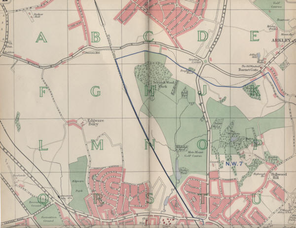 map of Arkley, London