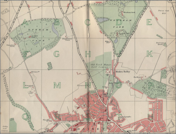 map of Barnet, London