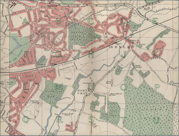 map of Bexley, London