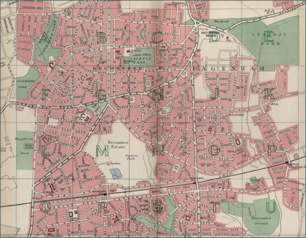 Map of Dagenham, London