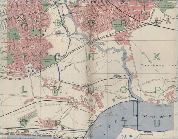 Map of East Ham, London