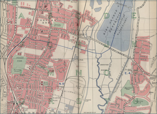 Map of Edmonton, London