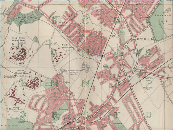 Map of Epsom, London