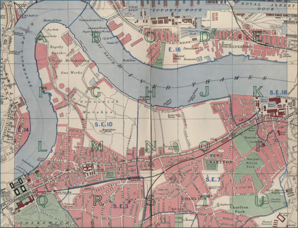 Map of Greenwich, London