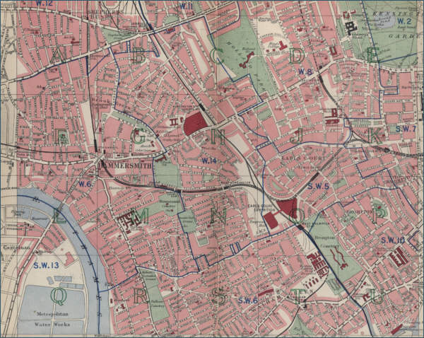 Map of Hammersmith, London