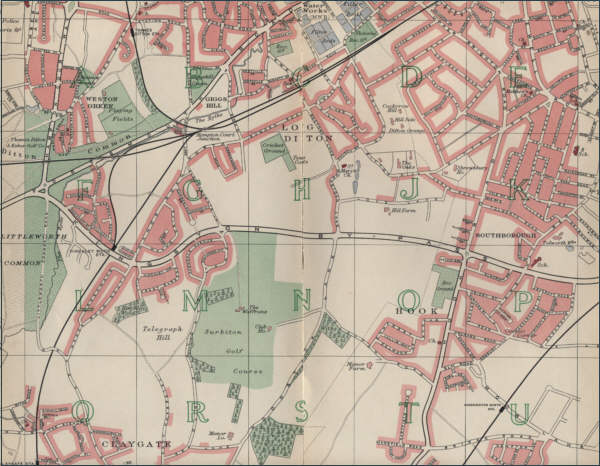 Map of Hook, London