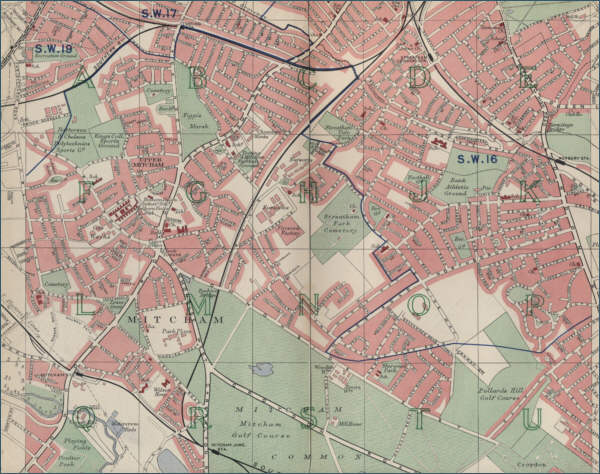 Map of Mitcham, London