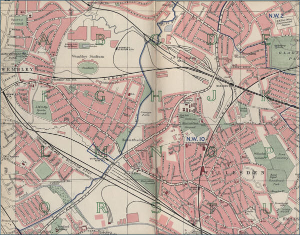 Map of Wembley, London