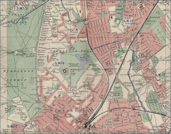 Map of Wimbledon, London